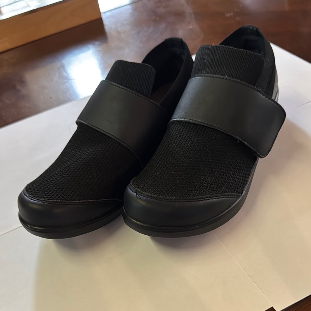 Tarq by Alegria Black Sneakers with Slip-On Design and Non-Slip Sole